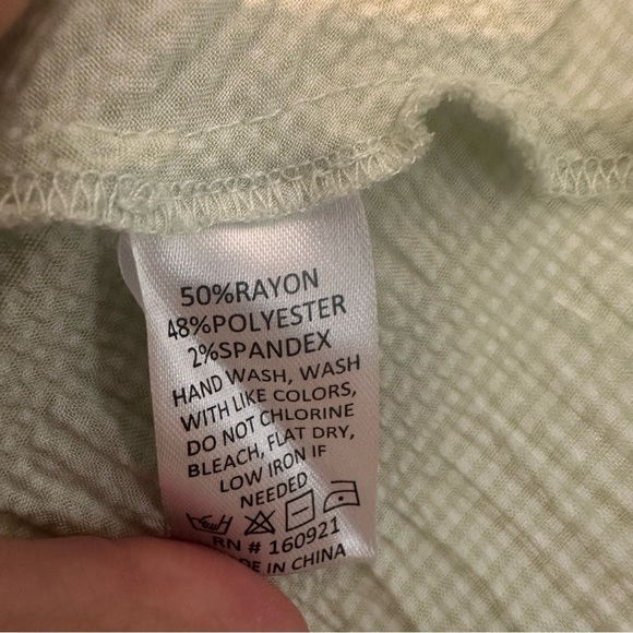 S’edge Blouse Ruffle Pastel Green Dainty Feminine Coquette Spring Size Medium - Picture 6 of 7